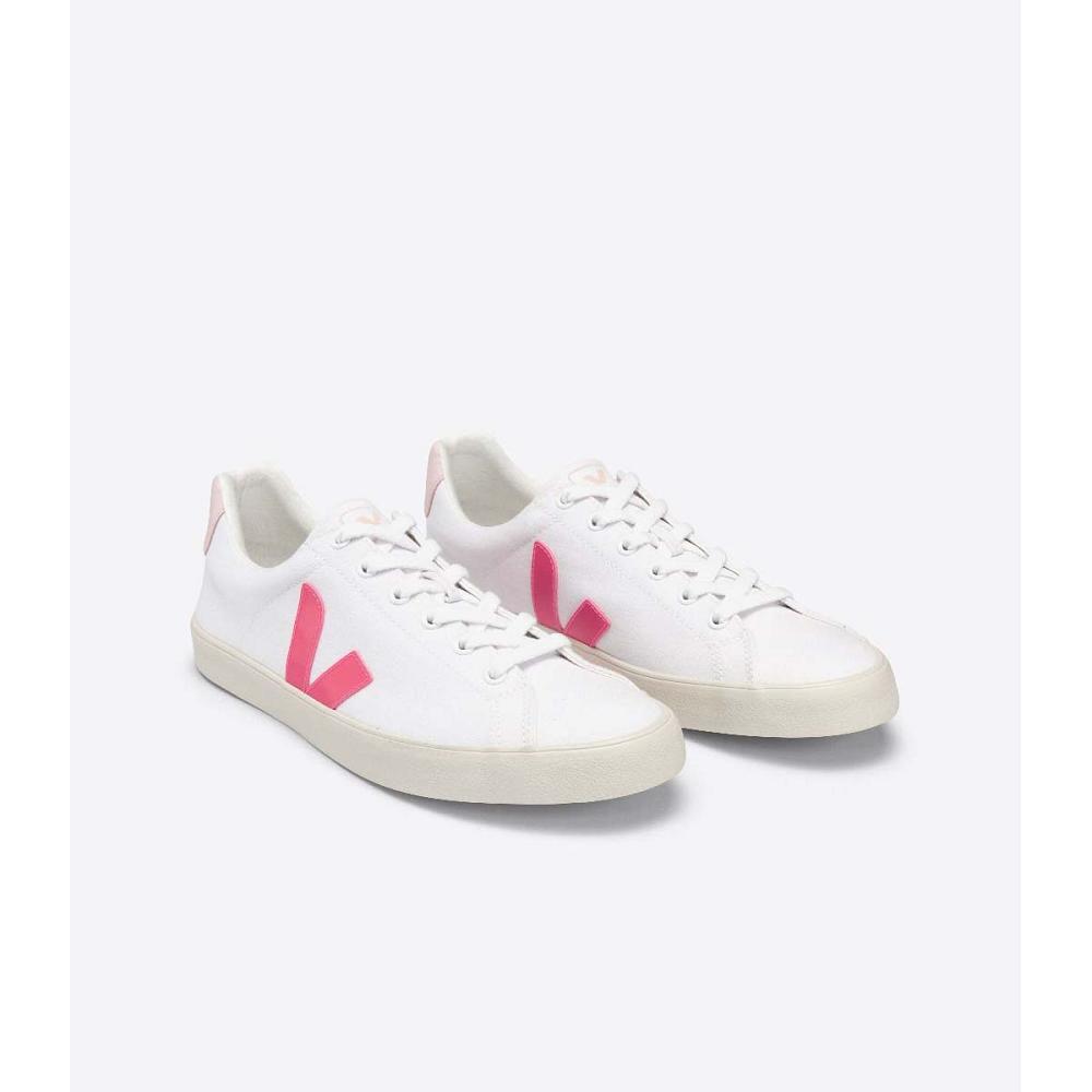 Veja ESPLAR SE CANVAS Women's Sneakers White/Pink | CA 608EBC